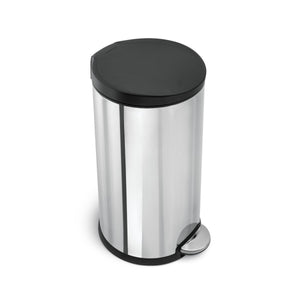 simplehuman 40L classic round pedal bin with plastic lid 