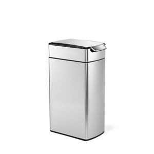 simplehuman 40 litre slim touch-bar bin, fingerprint-proof stainless steel