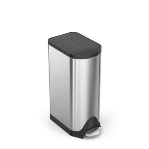 simplehuman 30L butterfly pedal bin with plastic lid 