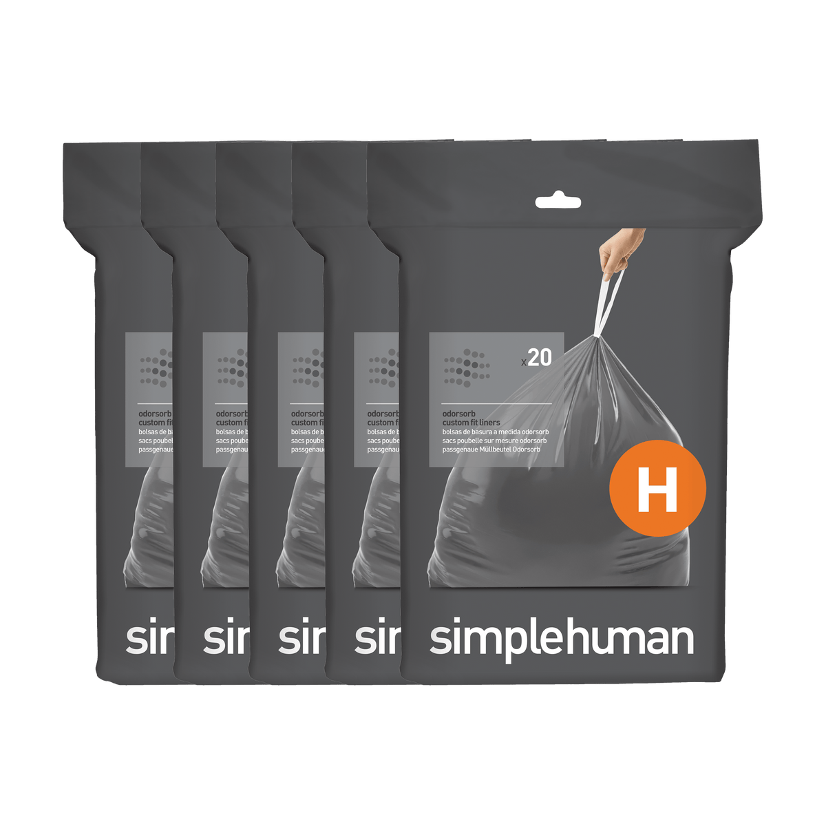 Simplehuman Code H Odorsorb Custom Fit Liners