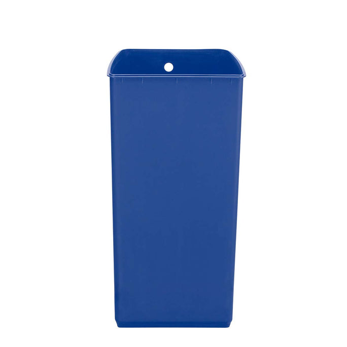 30L blue plastic trash bucket - main image