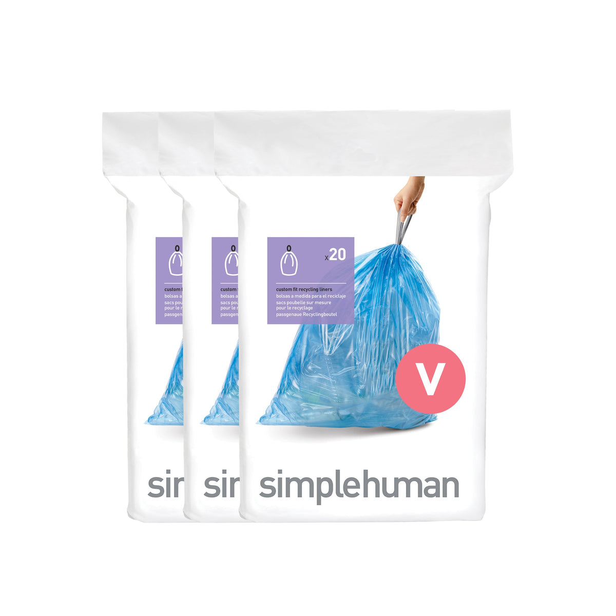 Code V Blue Recycling Custom Fit Liners