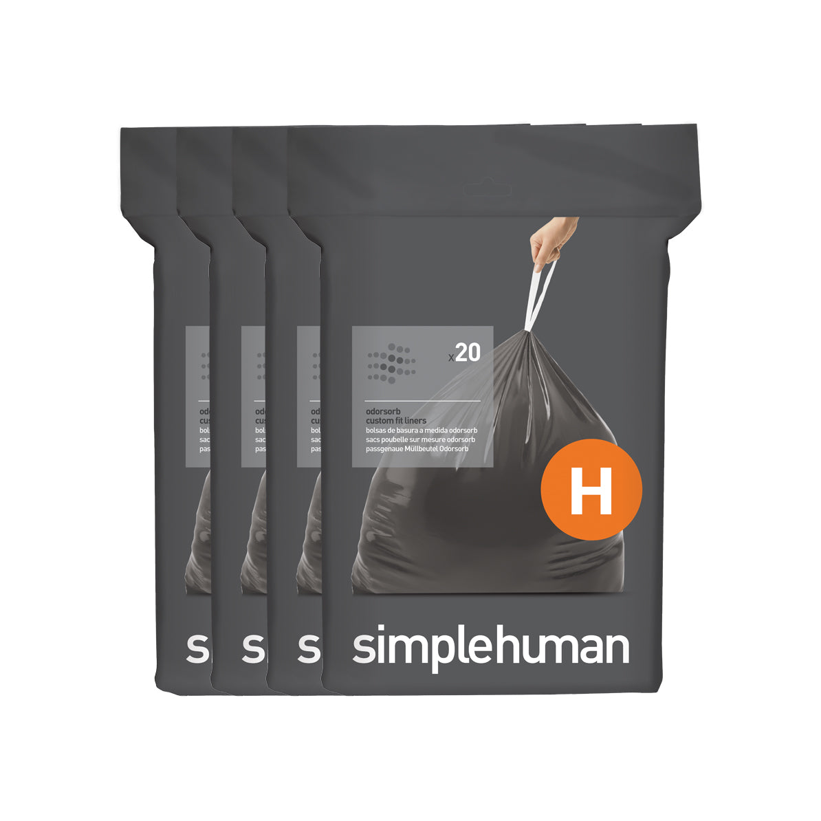 Simplehuman Code H Odorsorb Custom Fit Liners