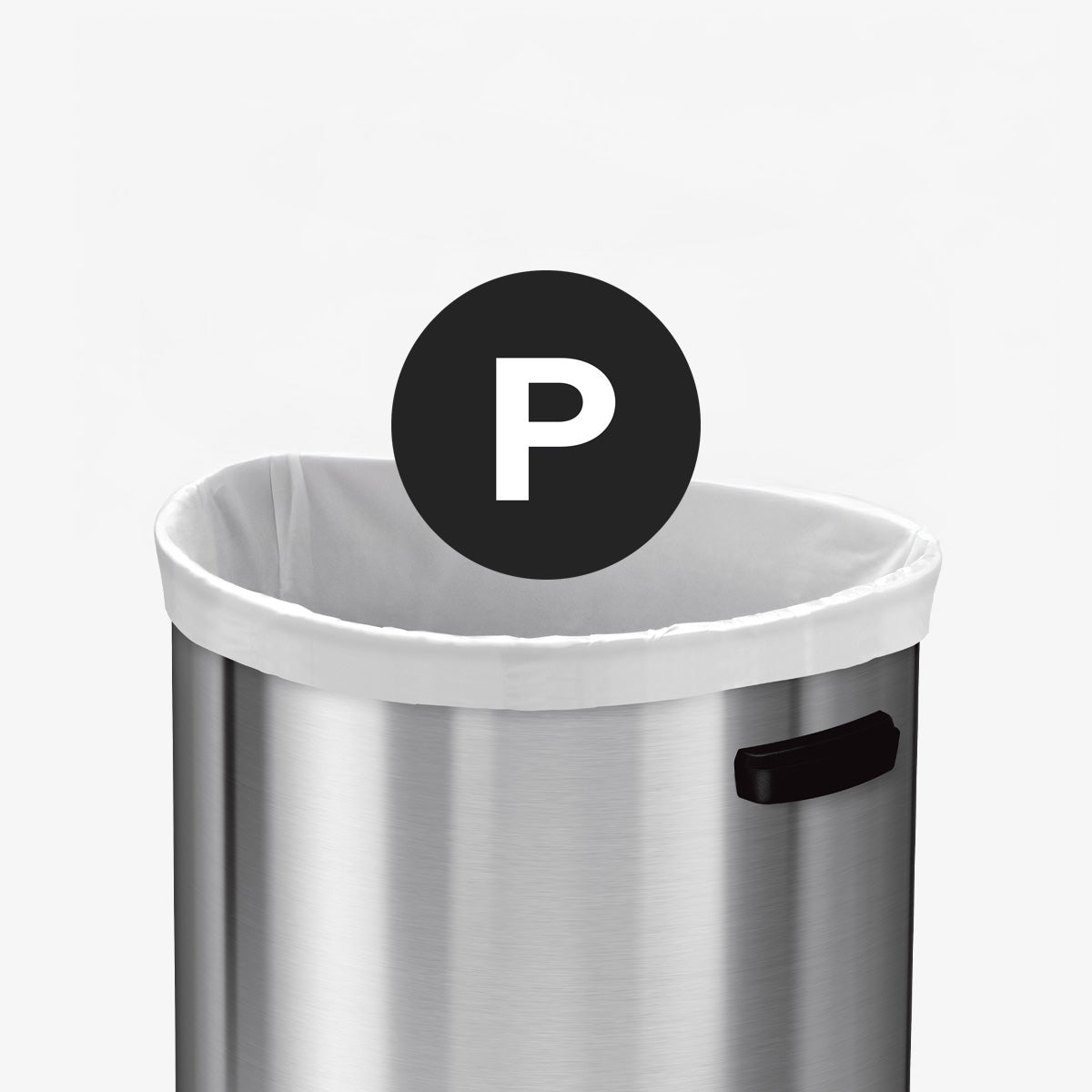 60 Litre, Semi-Round Open Bin - Simplehuman