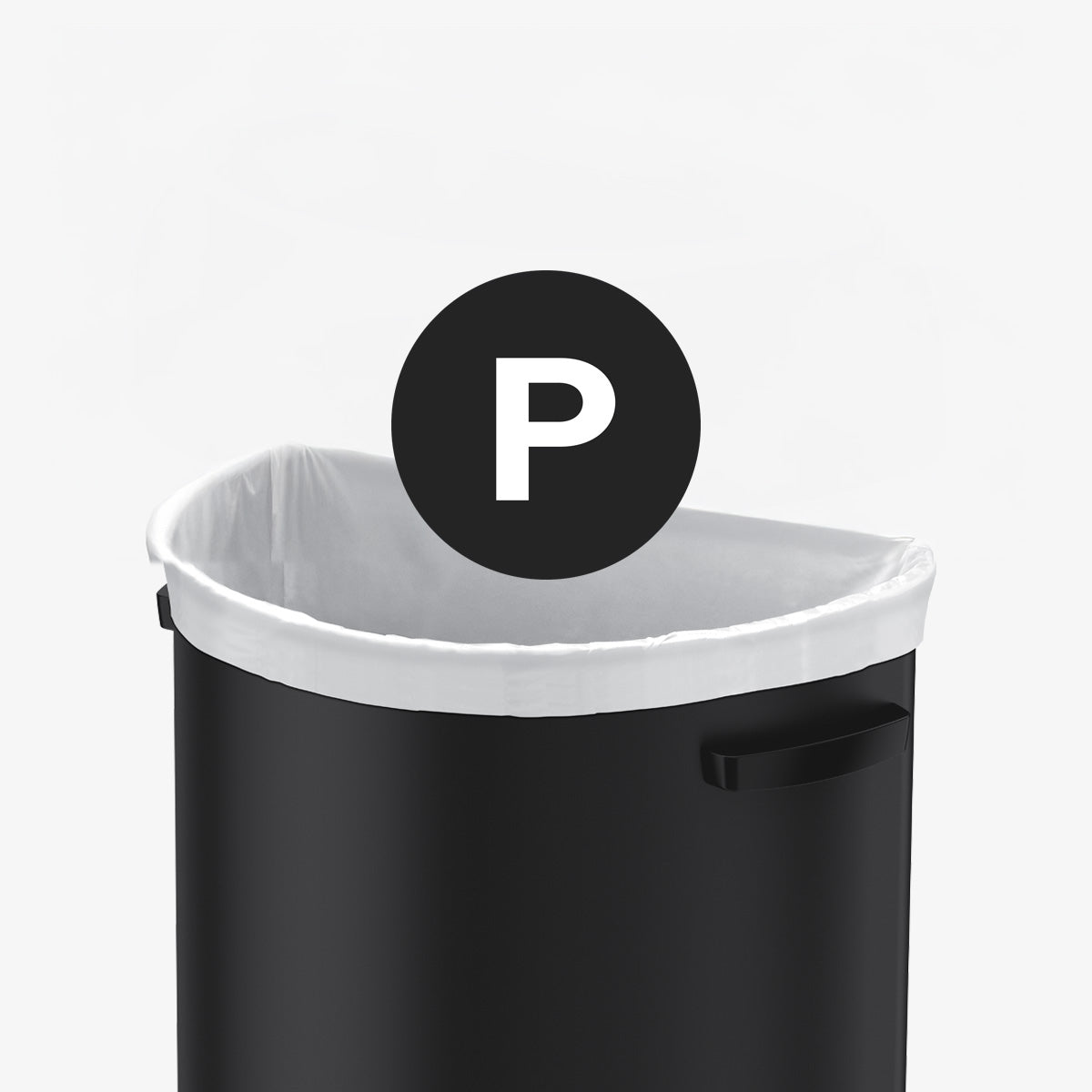 60 Litre, Semi-Round Open Bin - Simplehuman