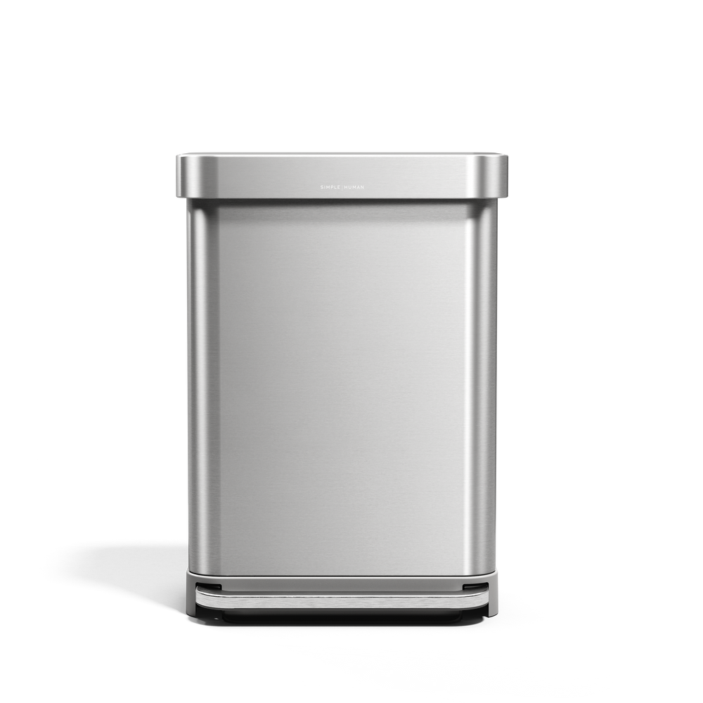 55 Litre, Rectangular Pedal Bin With Liner Pocket
