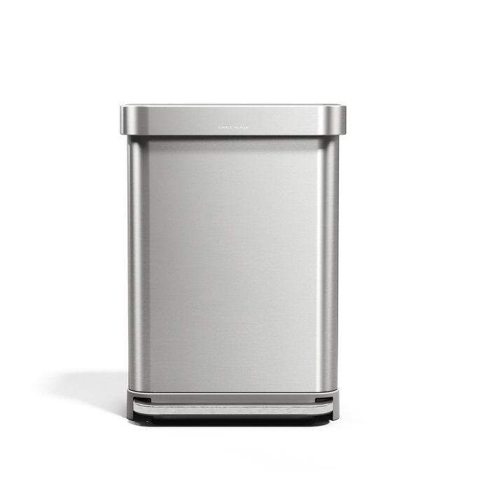 55 Litre, Rectangular Pedal Bin With Liner Pocket
