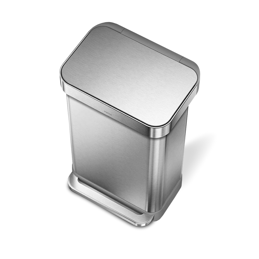 45 Litre, Rectangular Pedal Bin With Liner Pocket