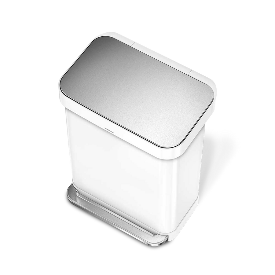 55 Litre, Rectangular Pedal Bin With Liner Pocket