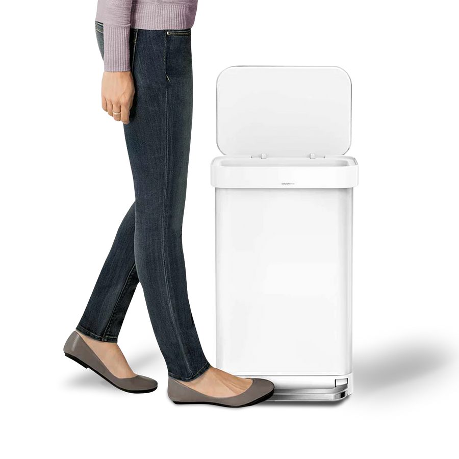 45 Litre, Rectangular Pedal Bin With Liner Pocket