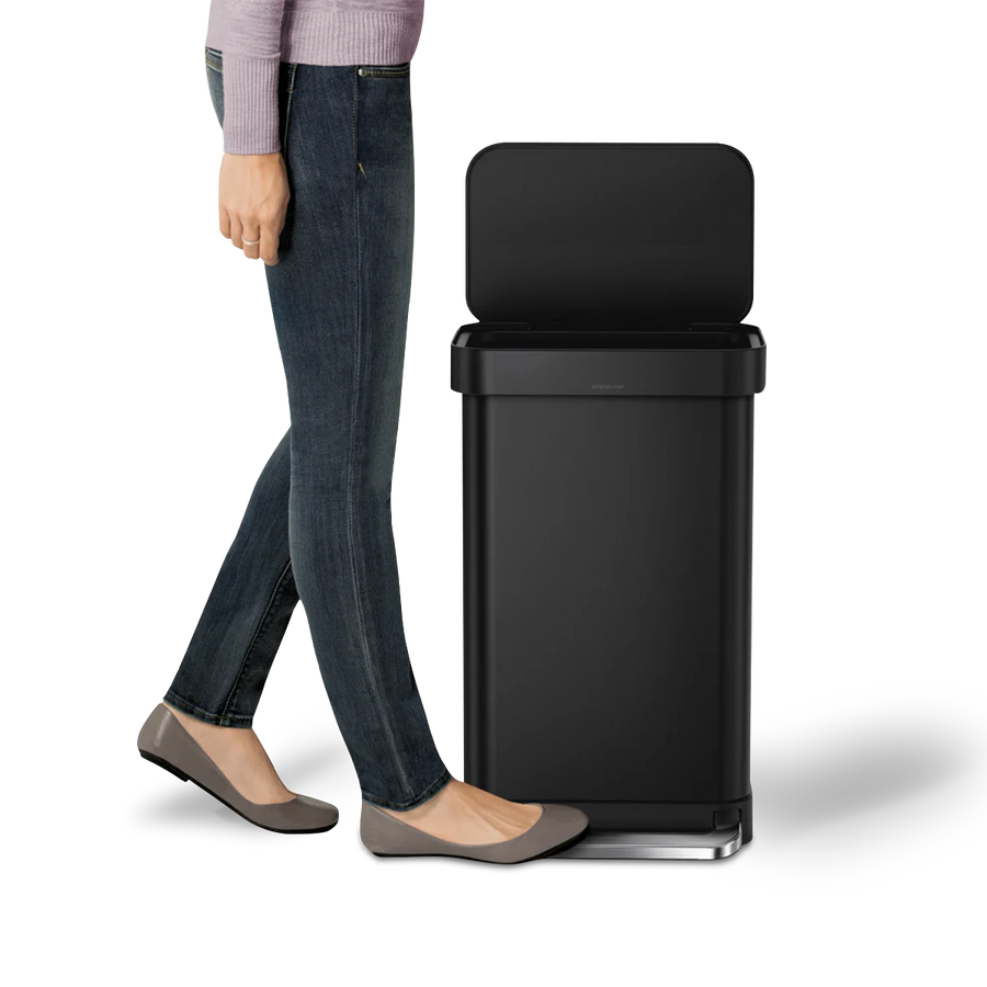 45 Litre, Rectangular Pedal Bin With Liner Pocket