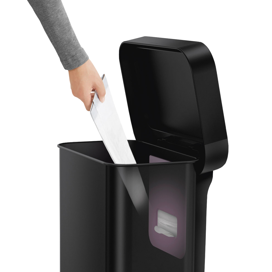 45 Litre, Rectangular Pedal Bin With Liner Pocket