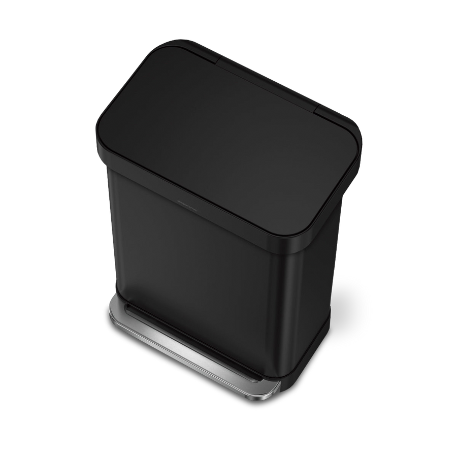 55 Litre, Rectangular Pedal Bin With Liner Pocket