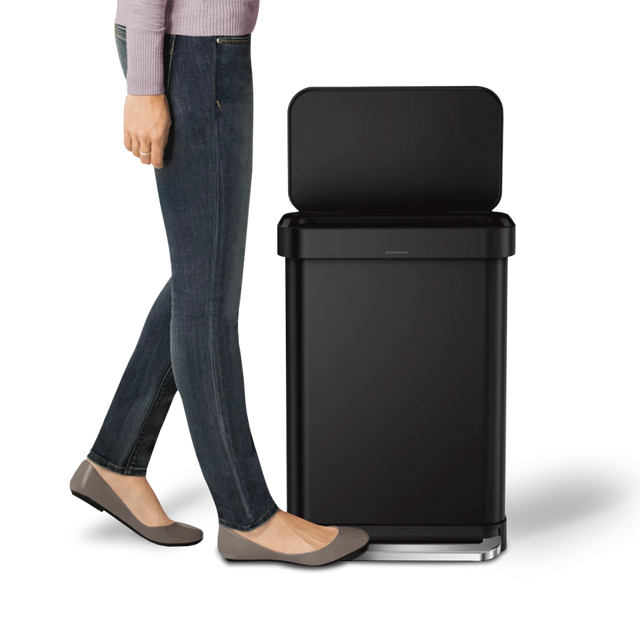 55 Litre, Rectangular Pedal Bin With Liner Pocket