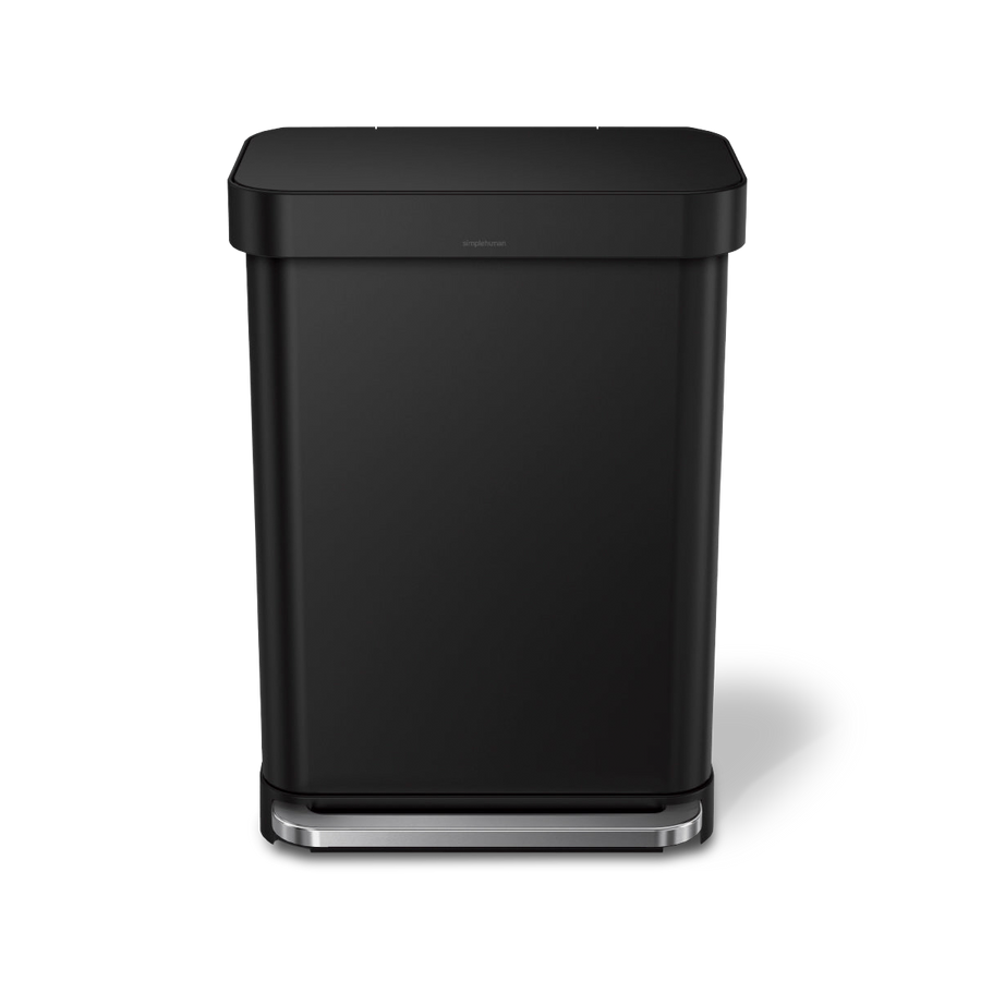 55 Litre, Rectangular Pedal Bin With Liner Pocket