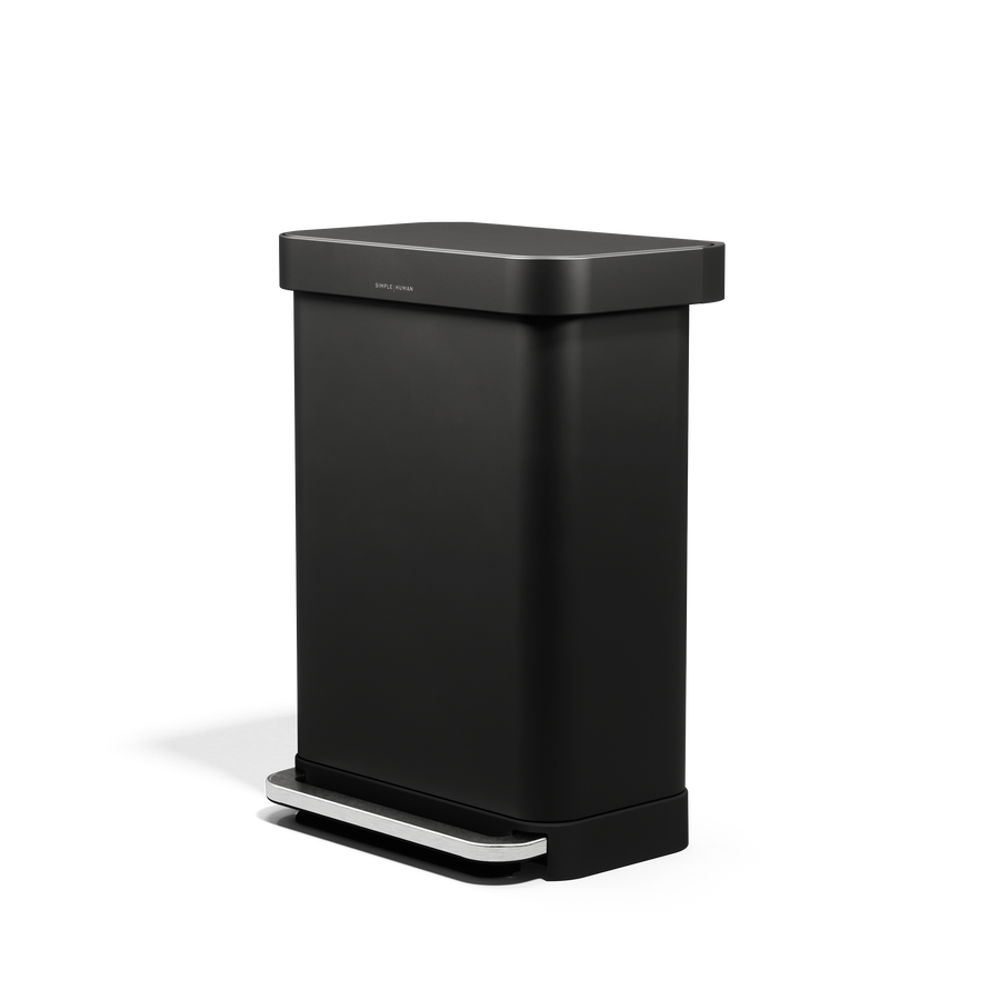 55 Litre, Rectangular Pedal Bin With Liner Pocket
