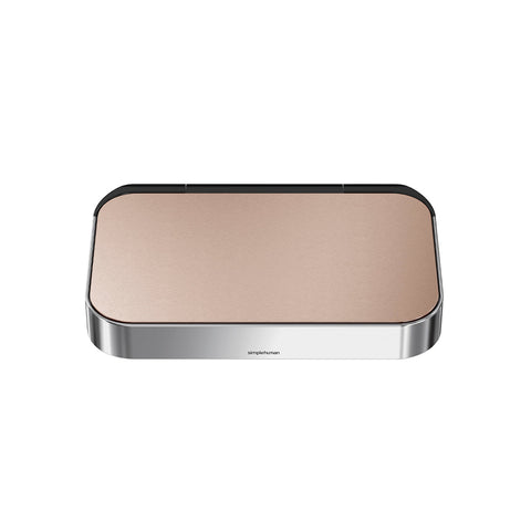 lid with liner rim, rose gold stainless steel 