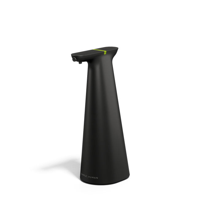 Simplehuman Sensor Spray in Matte Black, touch-free automatic disinfectant dispenser