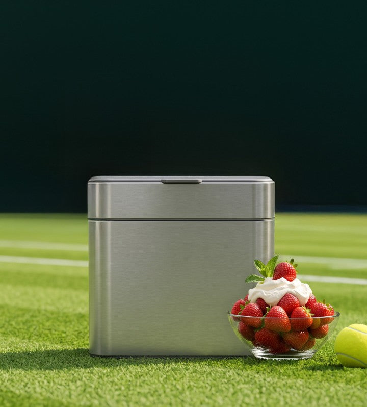 Compost Caddy with a Wimbledon theme