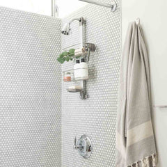 adjustable shower caddy - lifestyle side-view image