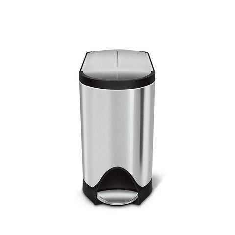 10L butterfly pedal bin - brushed finish - main view