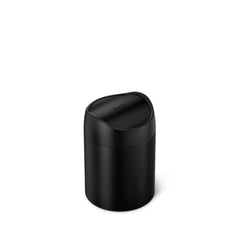 mini can - matte black - closed lid