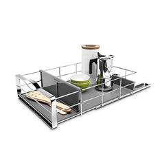 35cm pull-out cabinet organiser - lifestyle with props