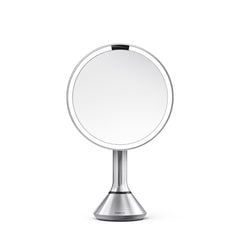 sensor mirror with touch-control brightness and dual light setting + 10x detail mirror